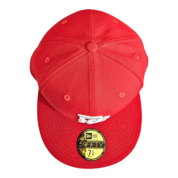 Perfect Game x New Era 59Fifty Baseball Cap Hat Red & White Fitted Size 7 5/8 - Picture 9 of 12